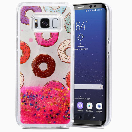 Zizo Liquid Glitter Star Case - Etui Samsung Galaxy S8+ (Donuts)